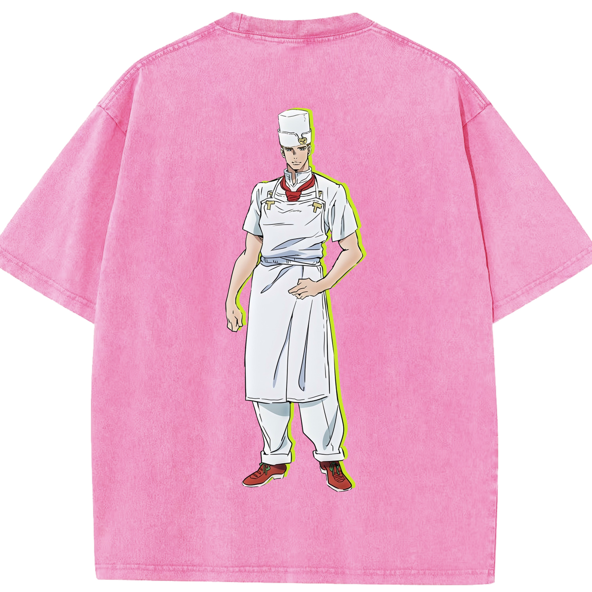 （画像用） ジョジョの奇妙な冒険 Tonio Trussardi JoJo's Bizarre Adventure トニオ?トラッサルディ 綿100% ヴィンテージ風 半袖Tシャツ（背面プリント）
